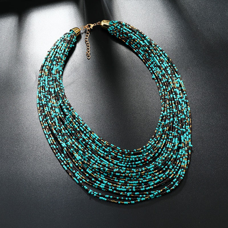 Multi-Layer Seed Bead Necklace