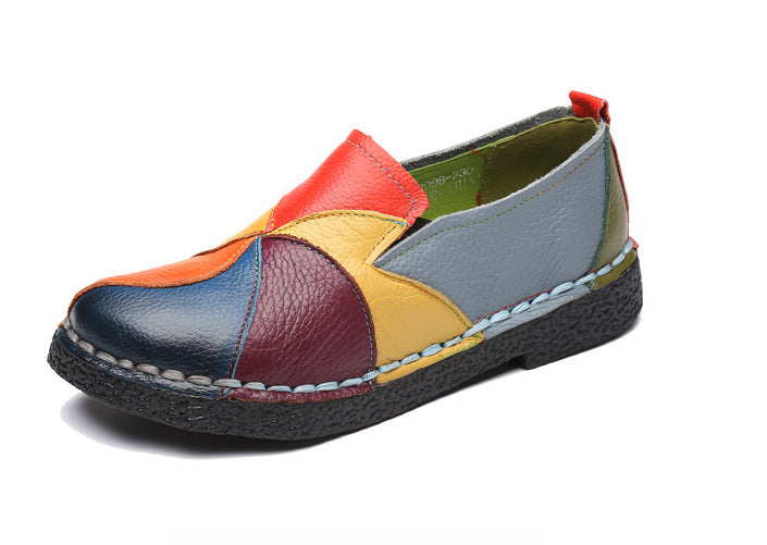 Leather Color Block Loafer