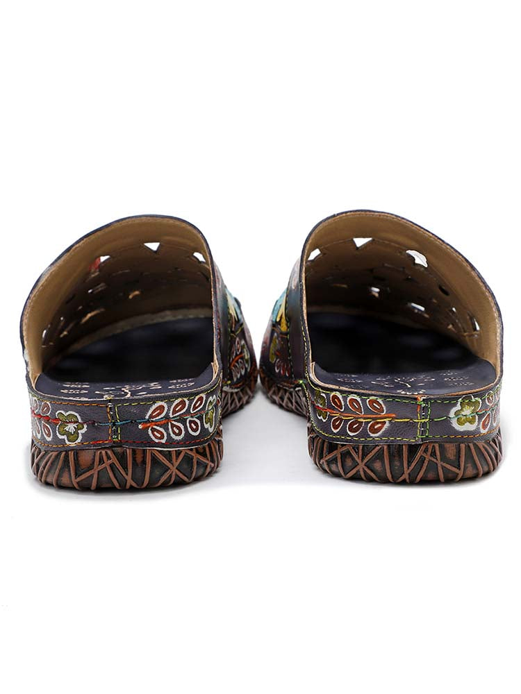 Flowers Handmade Colorful Slippers