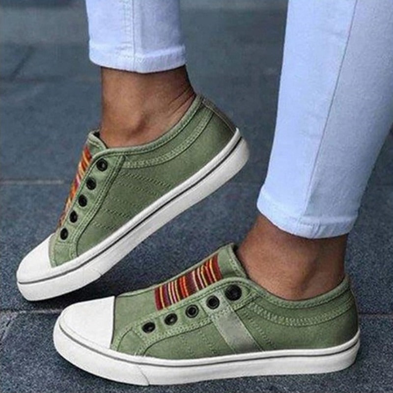 Classic Canvas Sneakers No Laces Needed