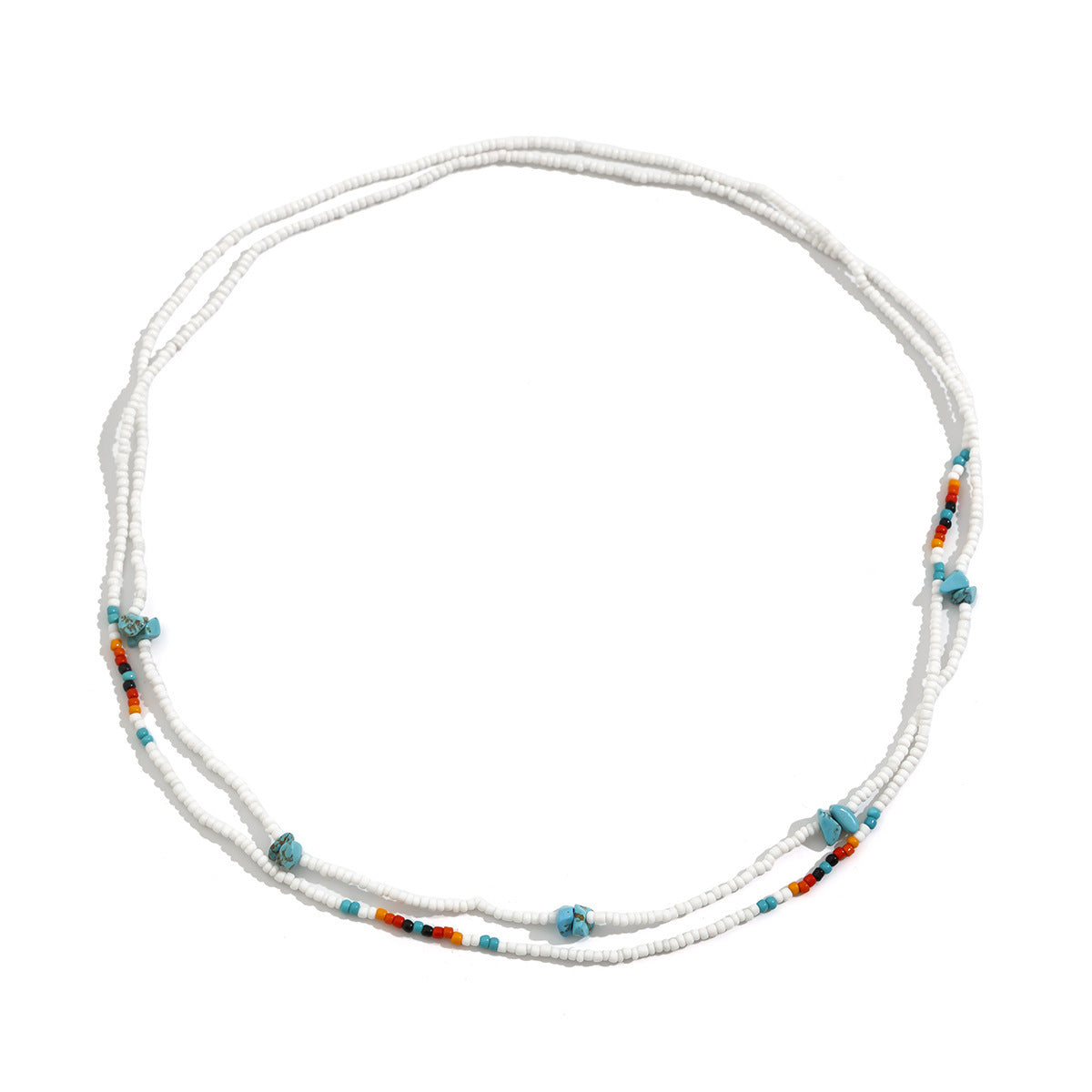 Natural Turquoise & Rice Beads Waist Chains Set