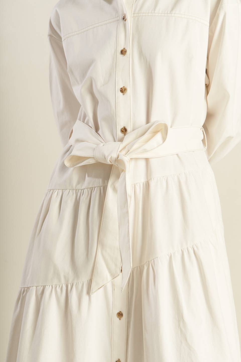 Anytime Now Woven Twill Midi Dress