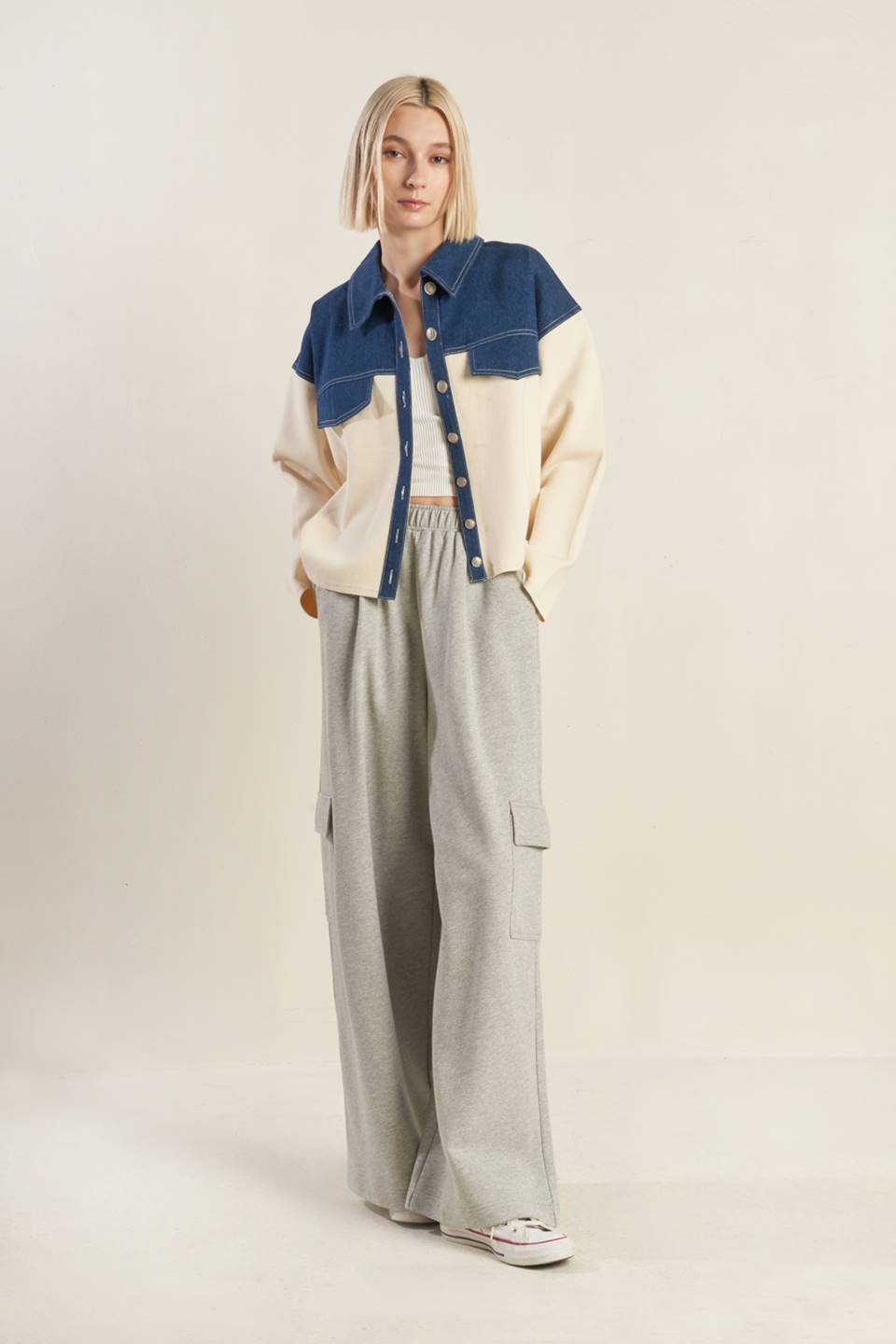 Sweet Harmony Denim Combo Jacket