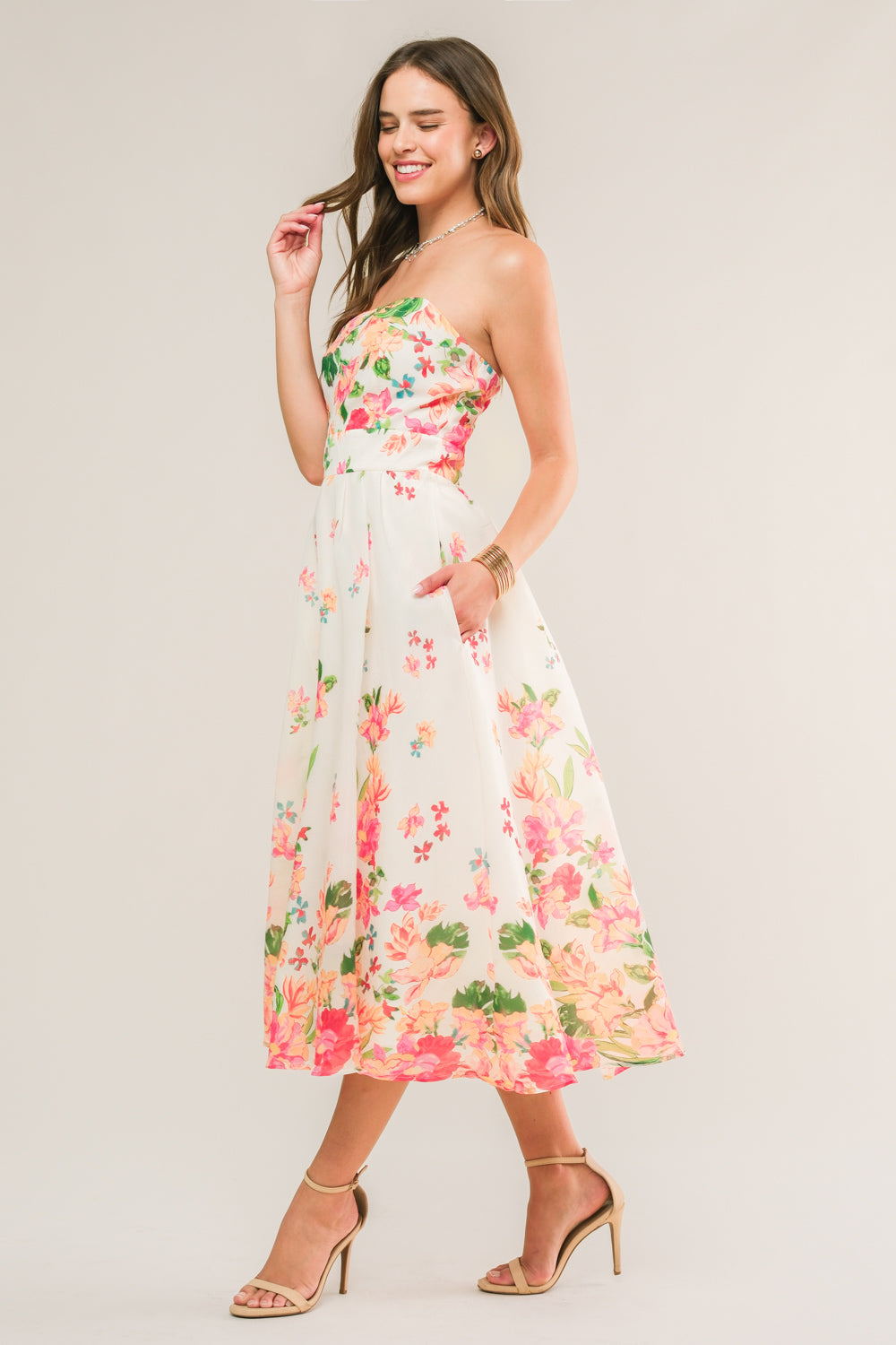 Come When I Call Woven Midi Dress
