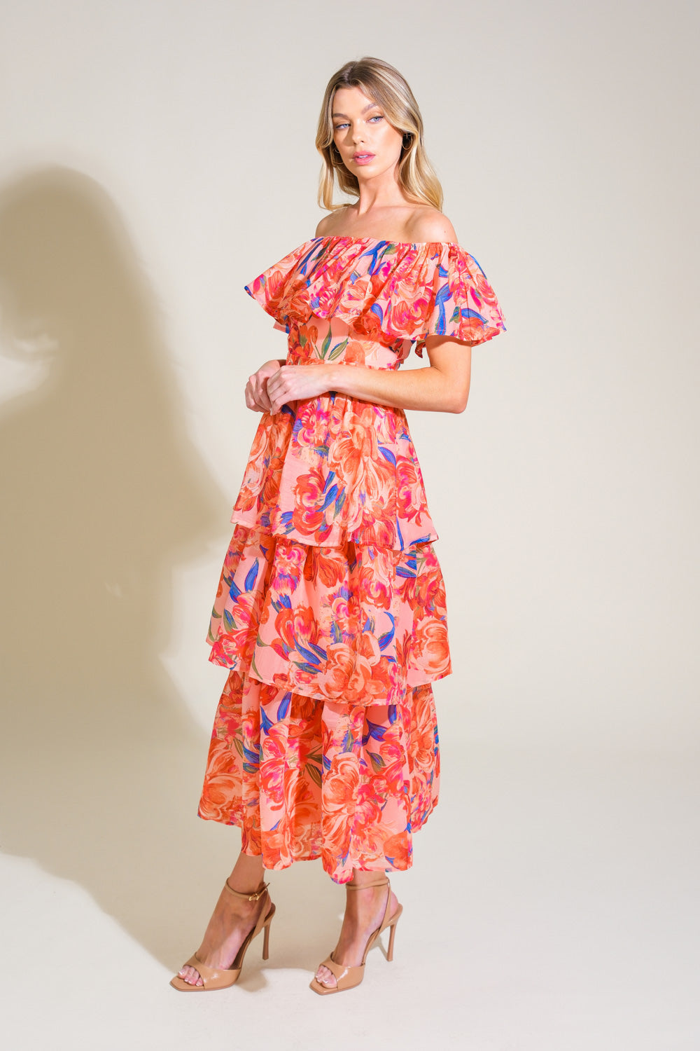 Stroll The Avenues Woven Midi Dress