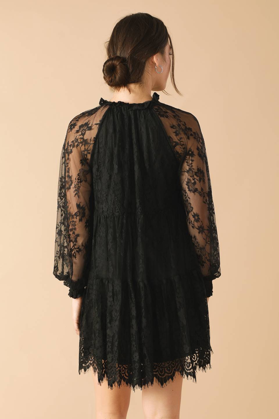 Woven Lace Mini Dress