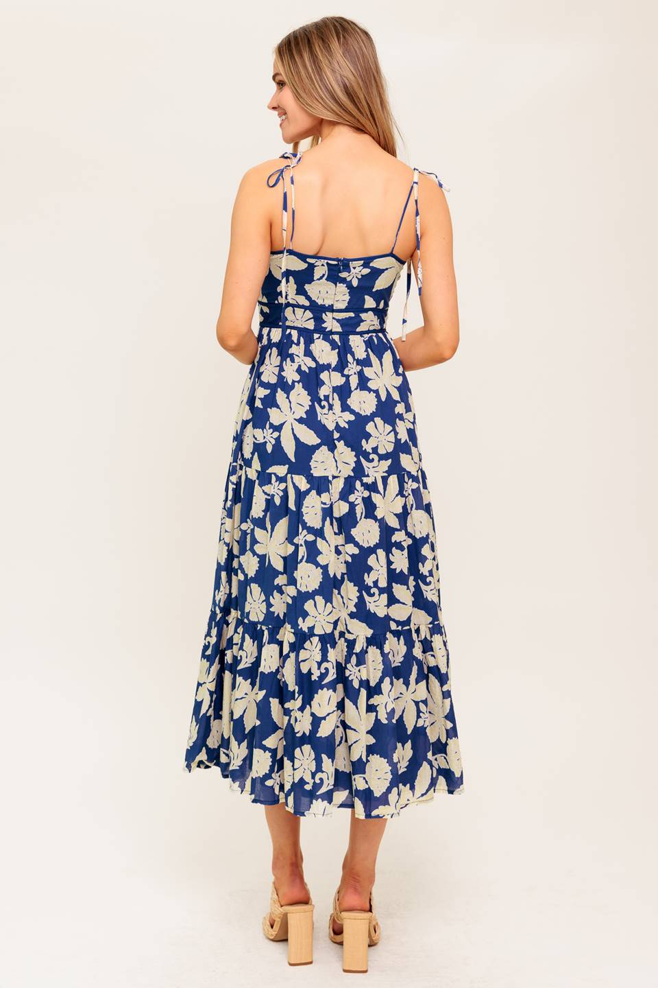Petals in the Wind Woven Midi Dress