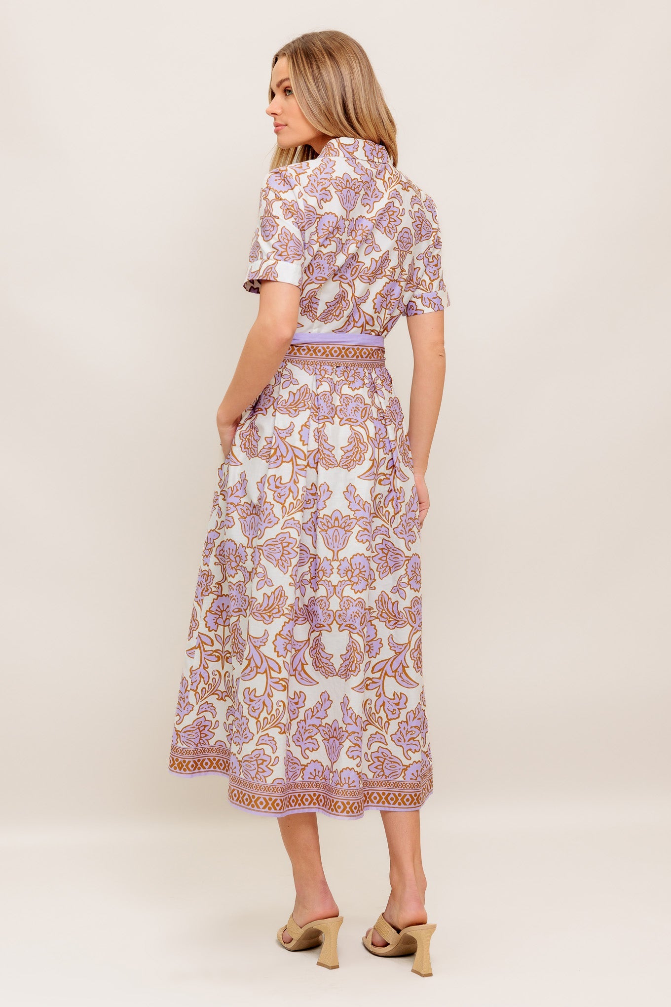 Lavender Mosaic Midi Dress
