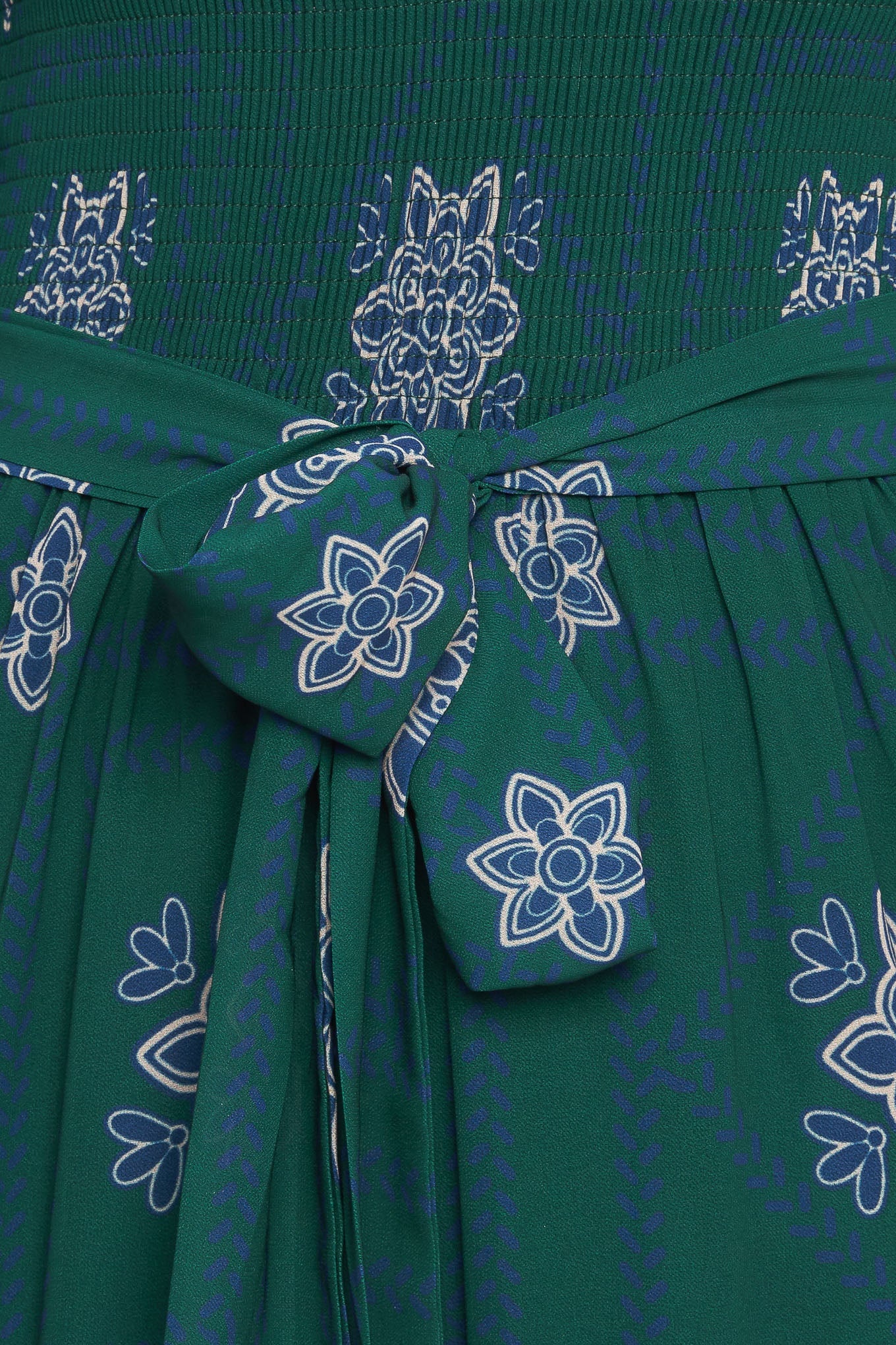 Azure Botanique Woven Maxi Dress