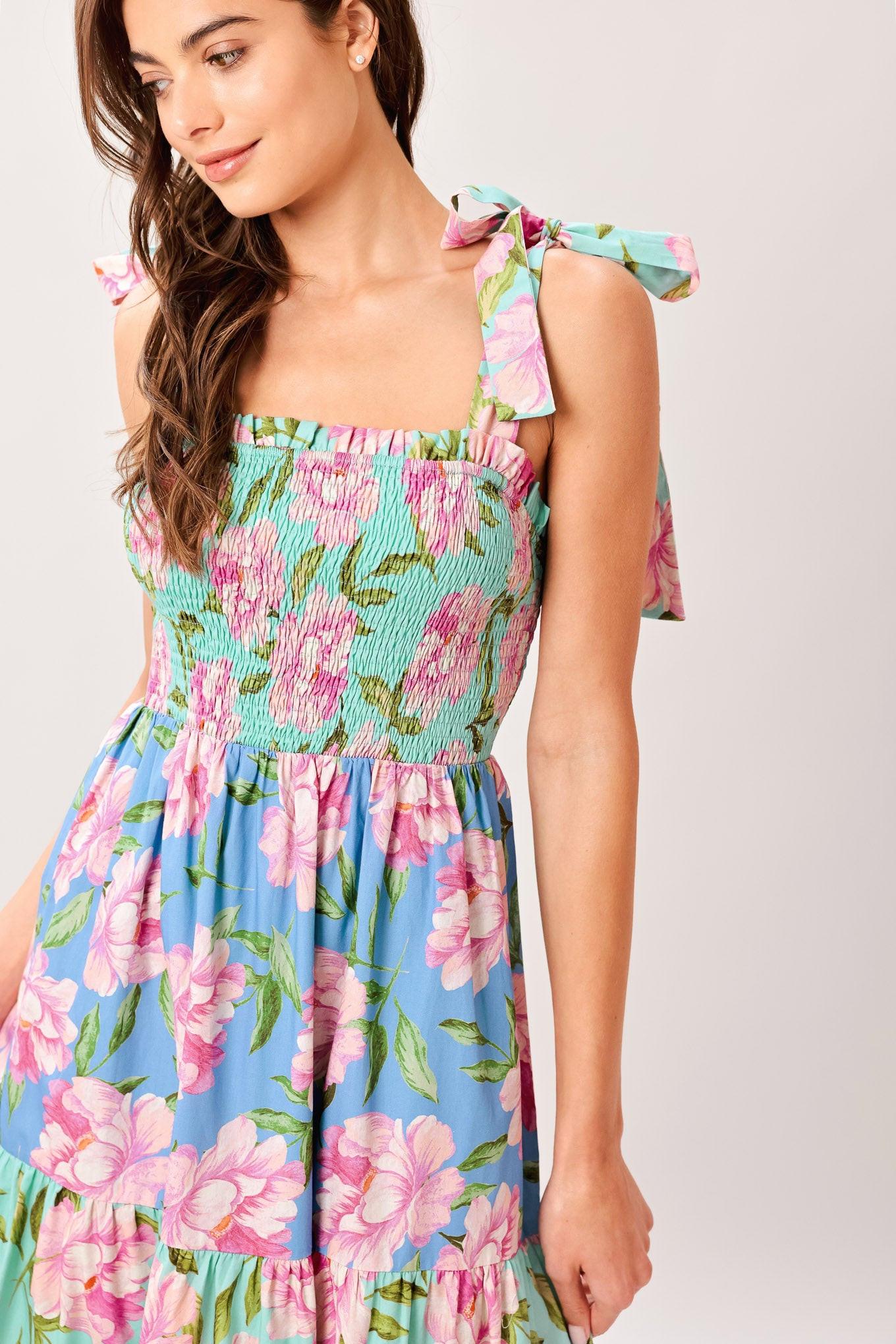 Pastel Glow Woven Maxi Dress