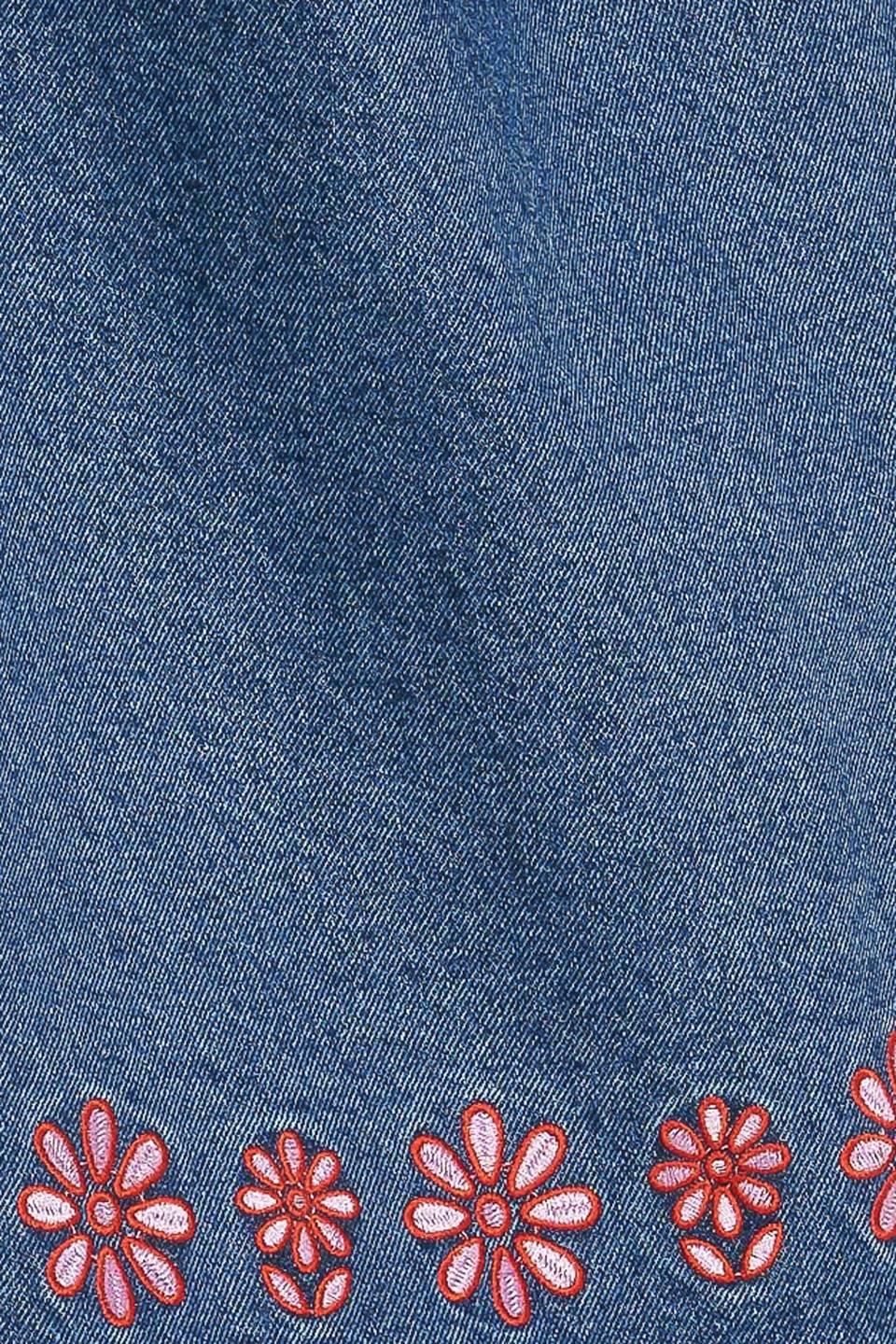Artisan-inspired Denim Mini Shift Dress