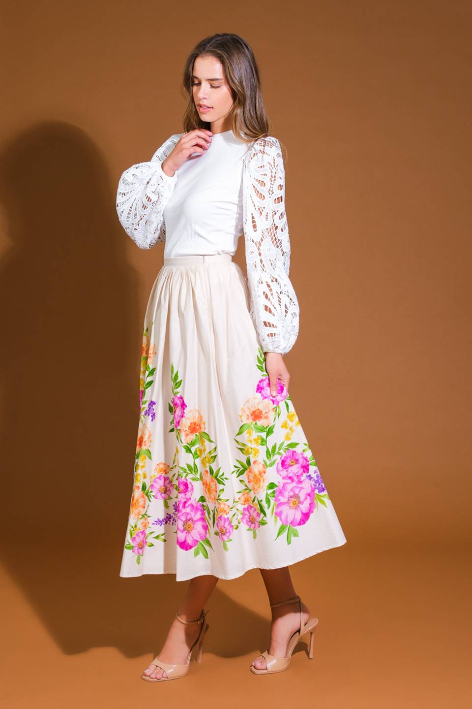 Sagamore Creek Land Woven Midi Skirt