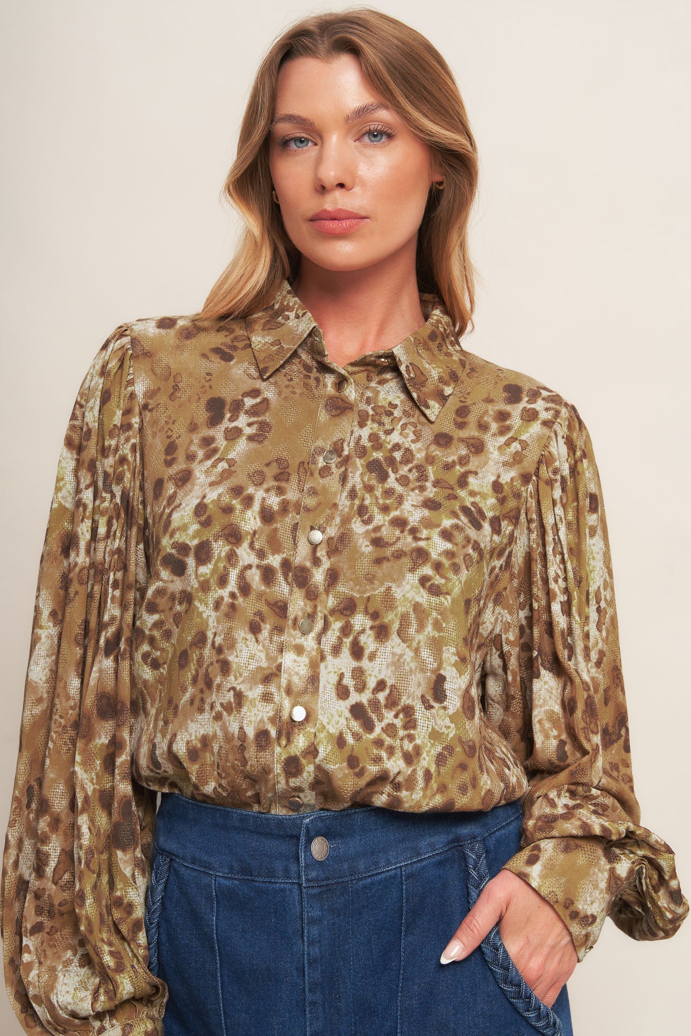 Wild Luxe Taupe Top