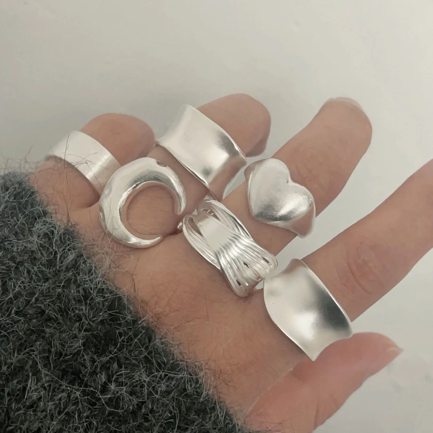 Handmade Ring Set in Sterling Silver