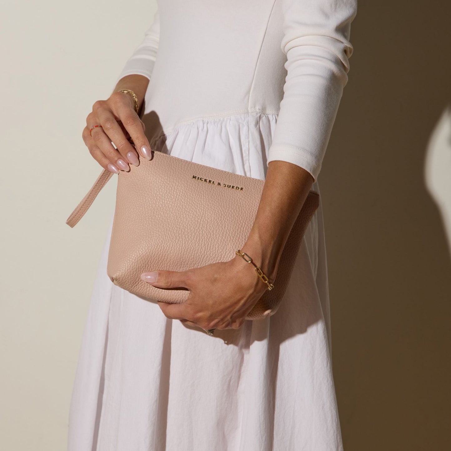 Blush Essential Wristlet Pouch
