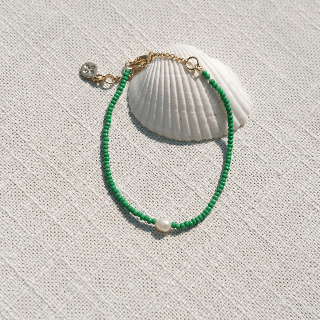 Green Seed Bead Bracelet
