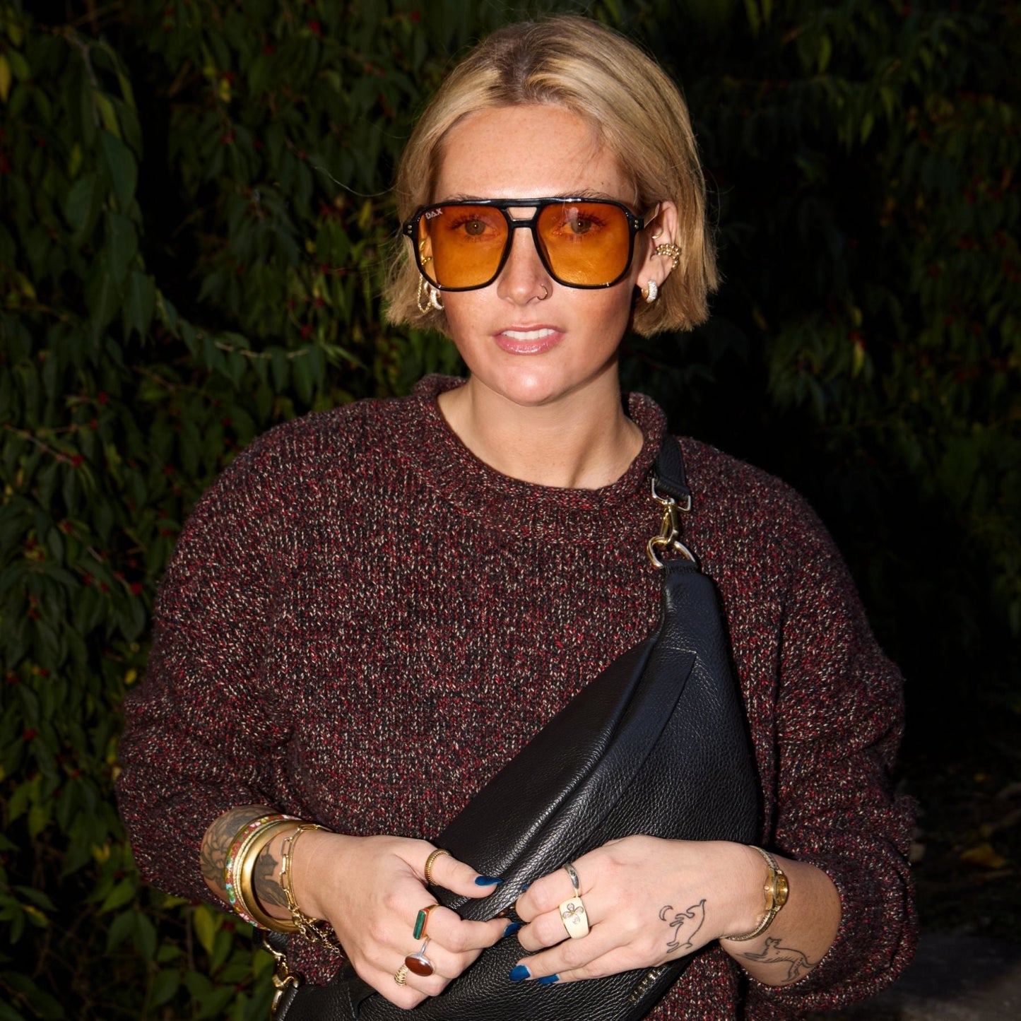 Gold Pavé Dome Huggies