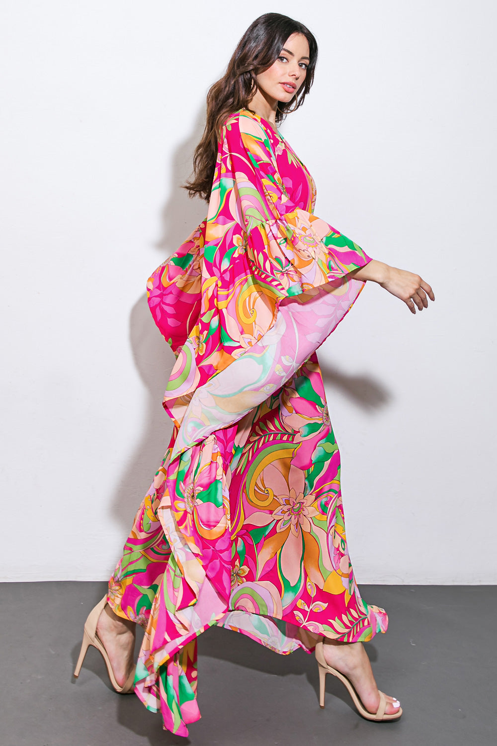 Seaside Girls Woven Kaftan Maxi Dress