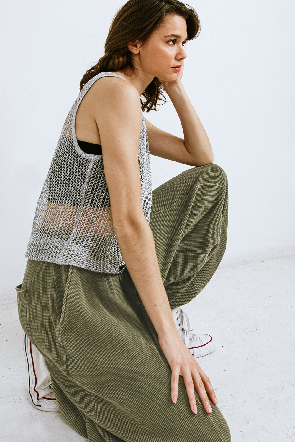 Lost in the Waves Woven Tank Top