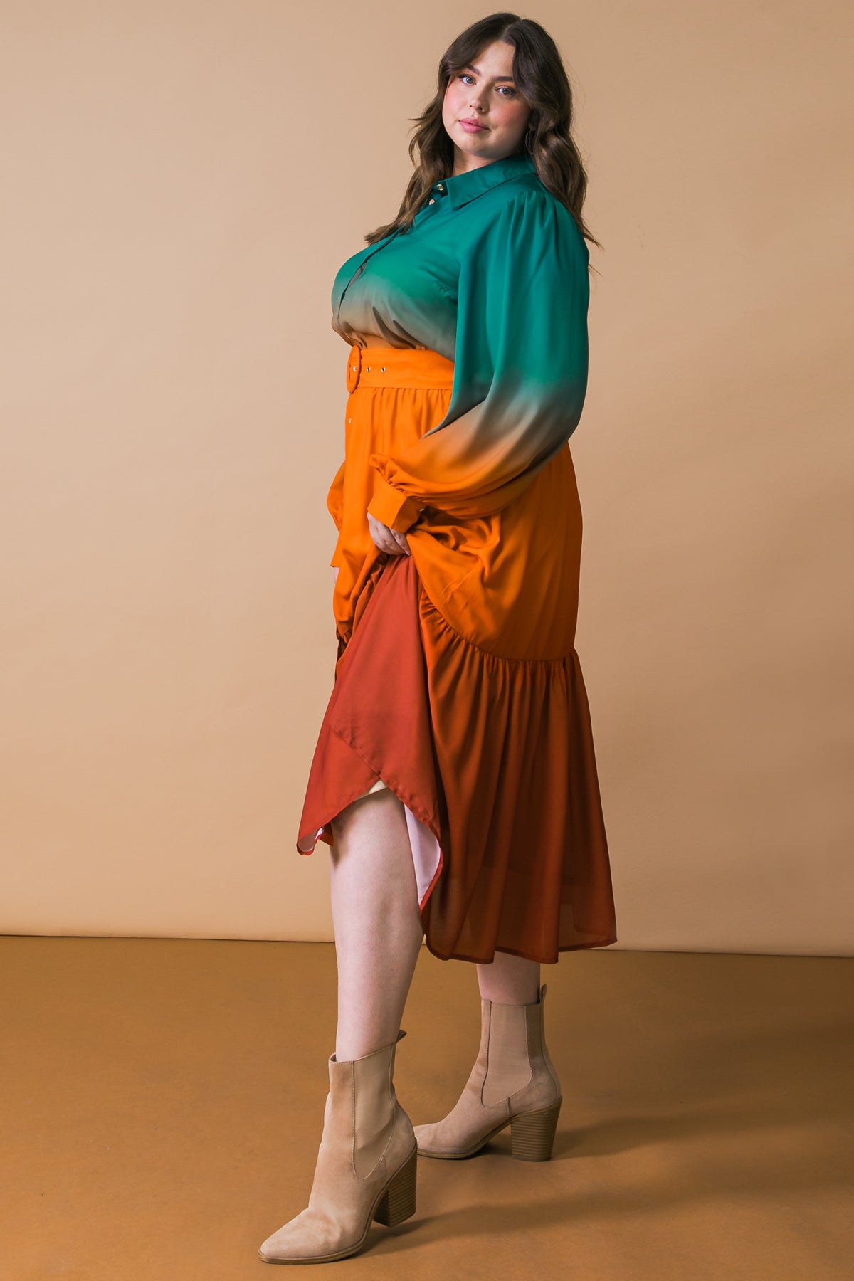 Show Stopper Woven Midi Dress