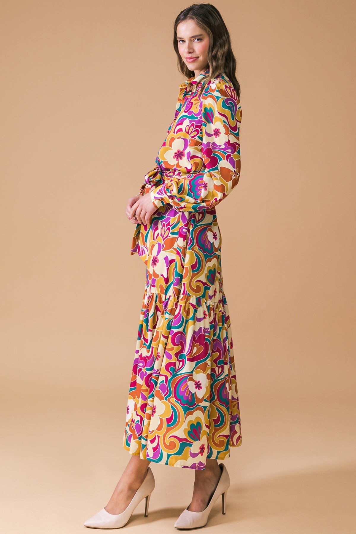 My Eyes on You Woven Midi Dress