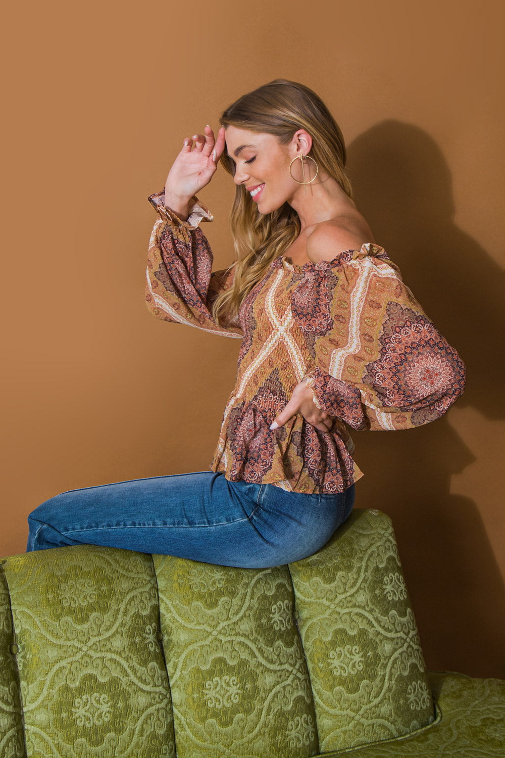 Smocked Boho Rainbow Top