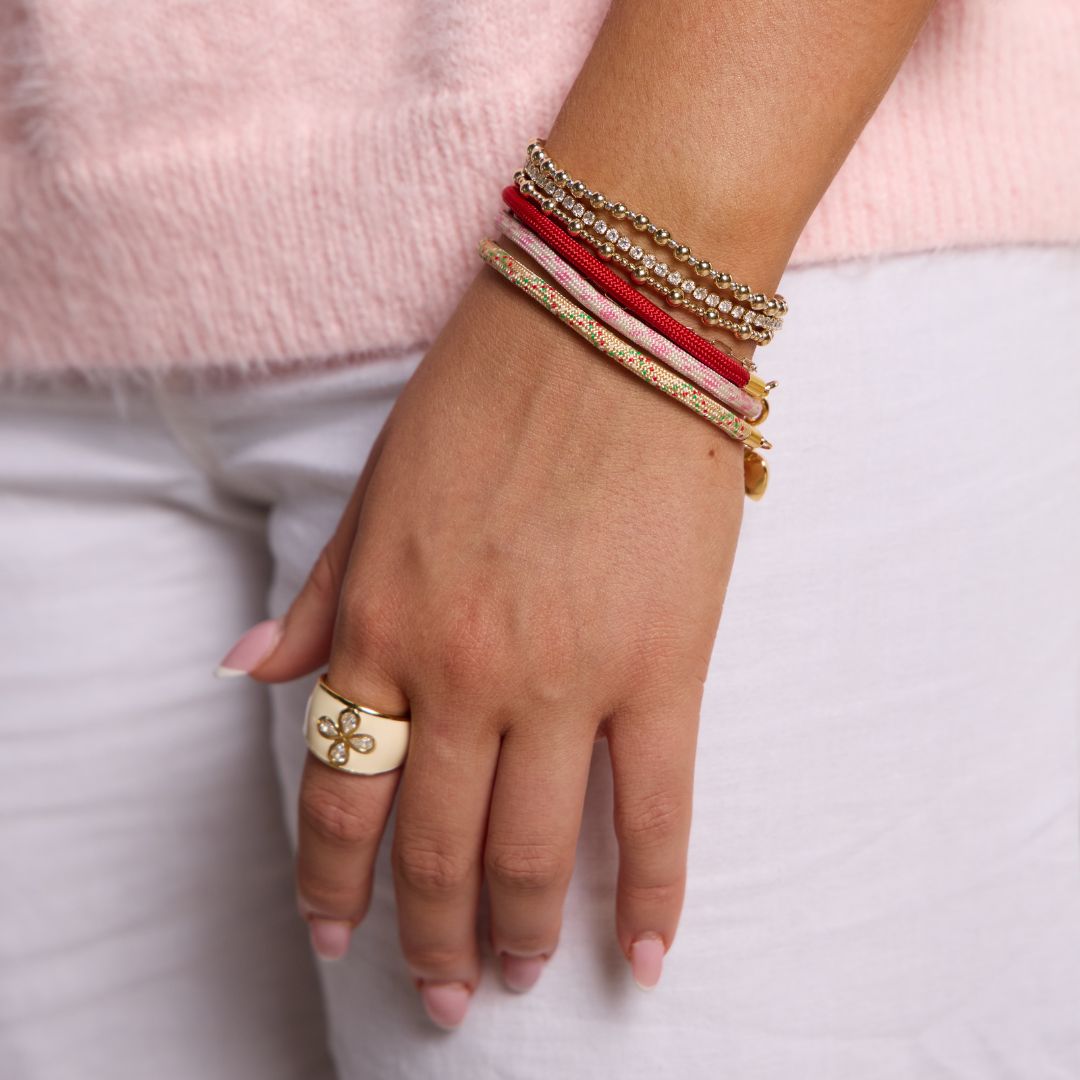 Red Minimalist Waterproof Cord Bracelet