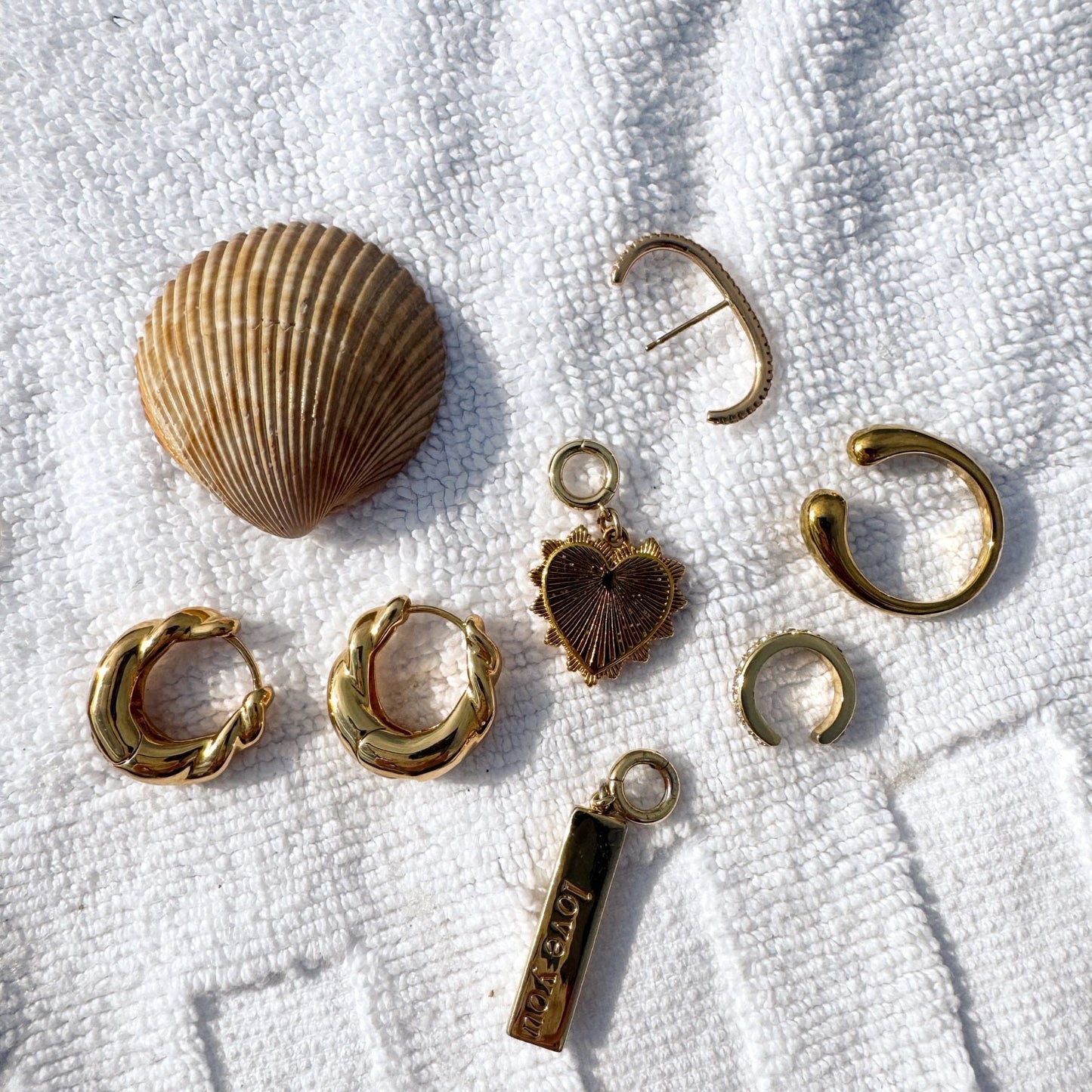 Sunburst Heart Charm