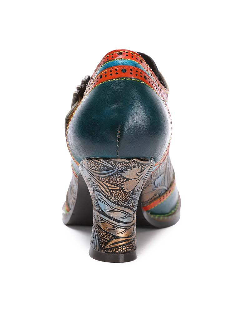 Kaisley Hand Embossed Leather Shoes