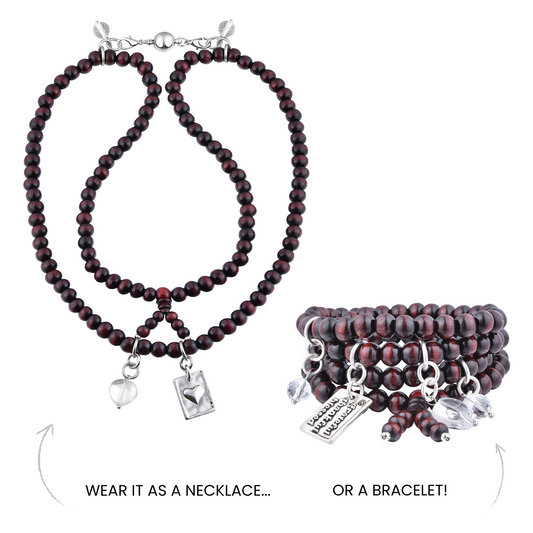 Grateful Thankful Blessed Wrap Bracelet or Necklace