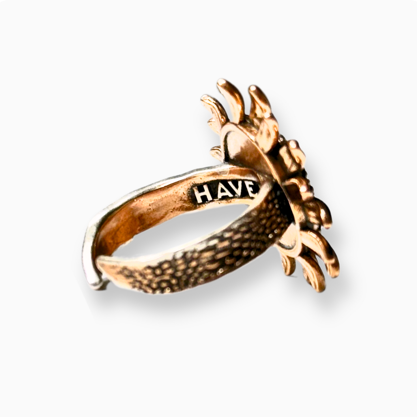 Have Faith Sunflower Inspire Adjustable Ring