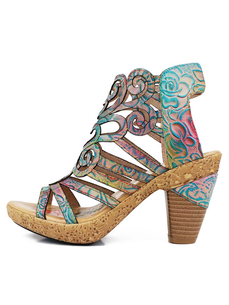 Simone Hand-painted Leathe Sandals