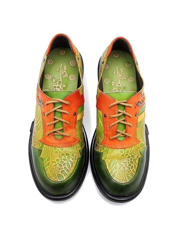 Hand-printed Flat Cozy Shoes