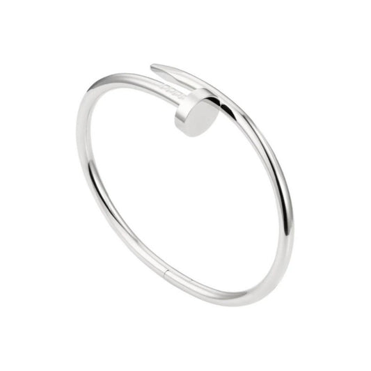 Thick .925 Silver Nail Head and Tail Bracelet