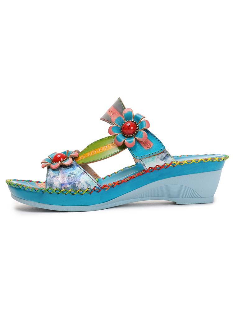 Gwen Floral Embossing Sandals
