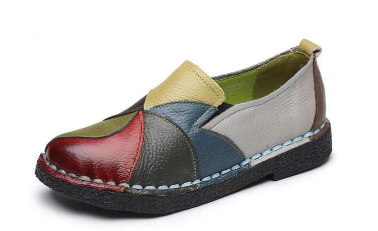 Leather Color Block Loafer