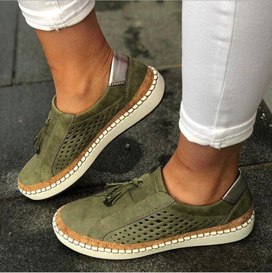 Casual Vegan Leather Shoes with Tassels