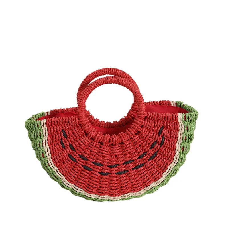 Watermelon Straw Handbag
