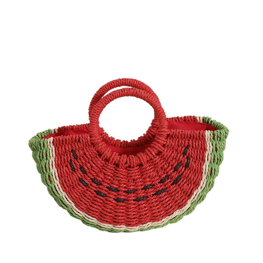 Watermelon Straw Handbag