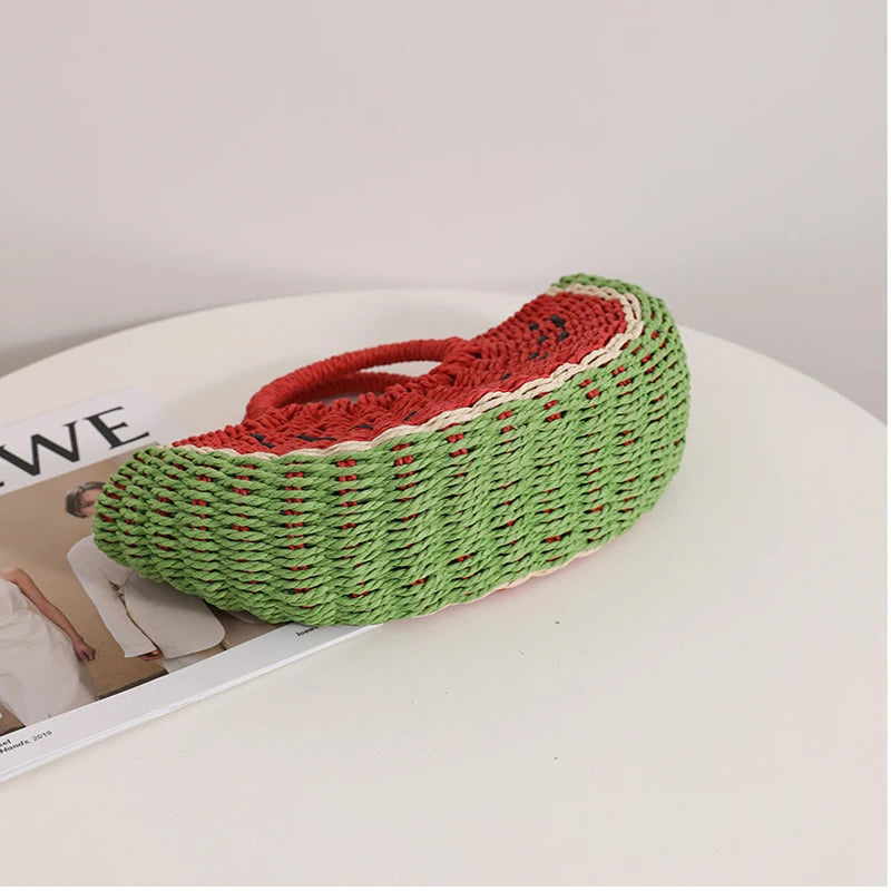 Watermelon Straw Handbag