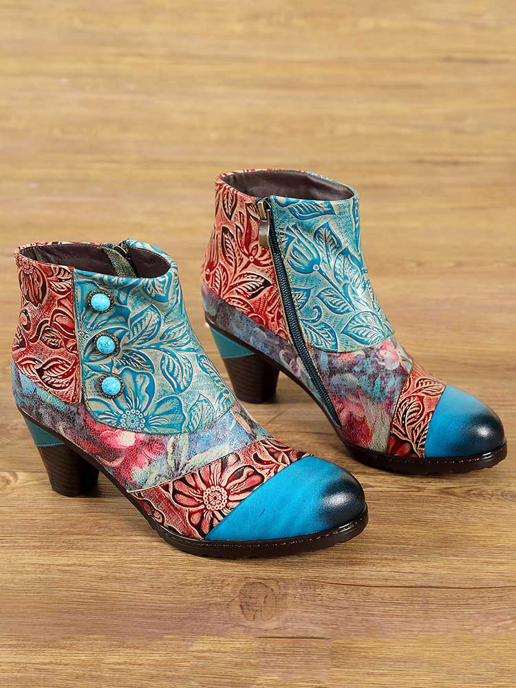 Leanna Vintage Handmade Ankle Boots