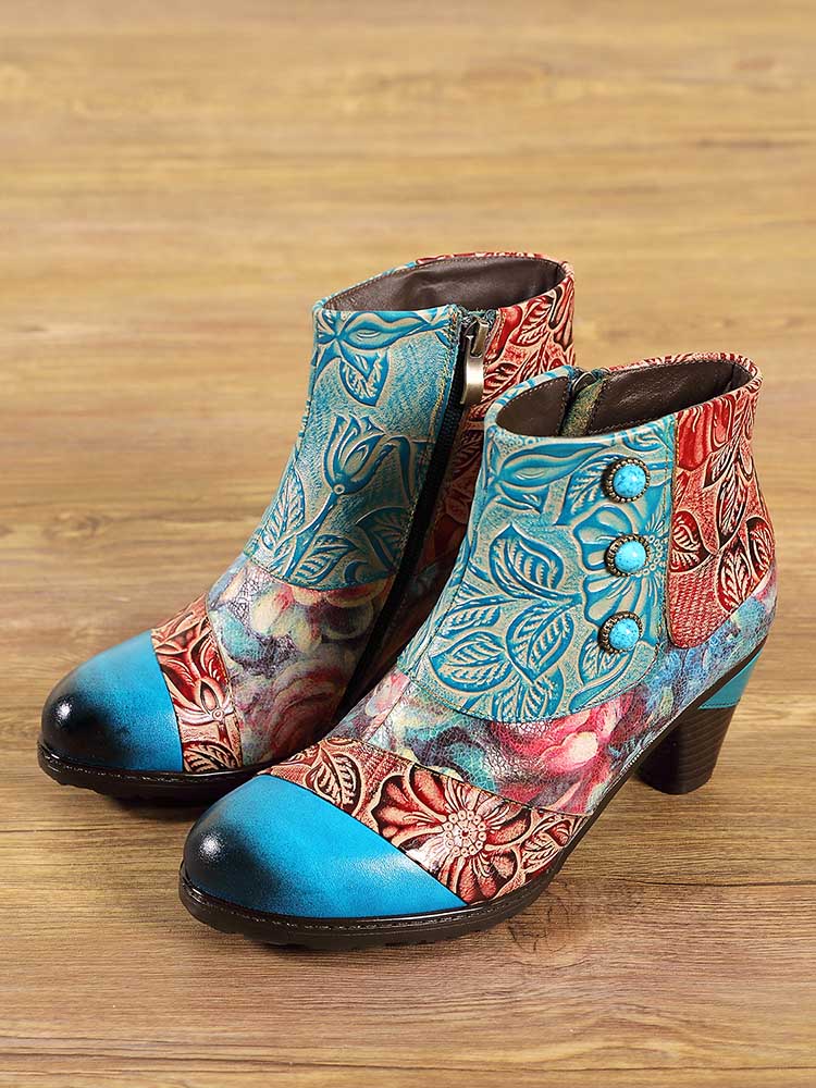 Leanna Vintage Handmade Ankle Boots
