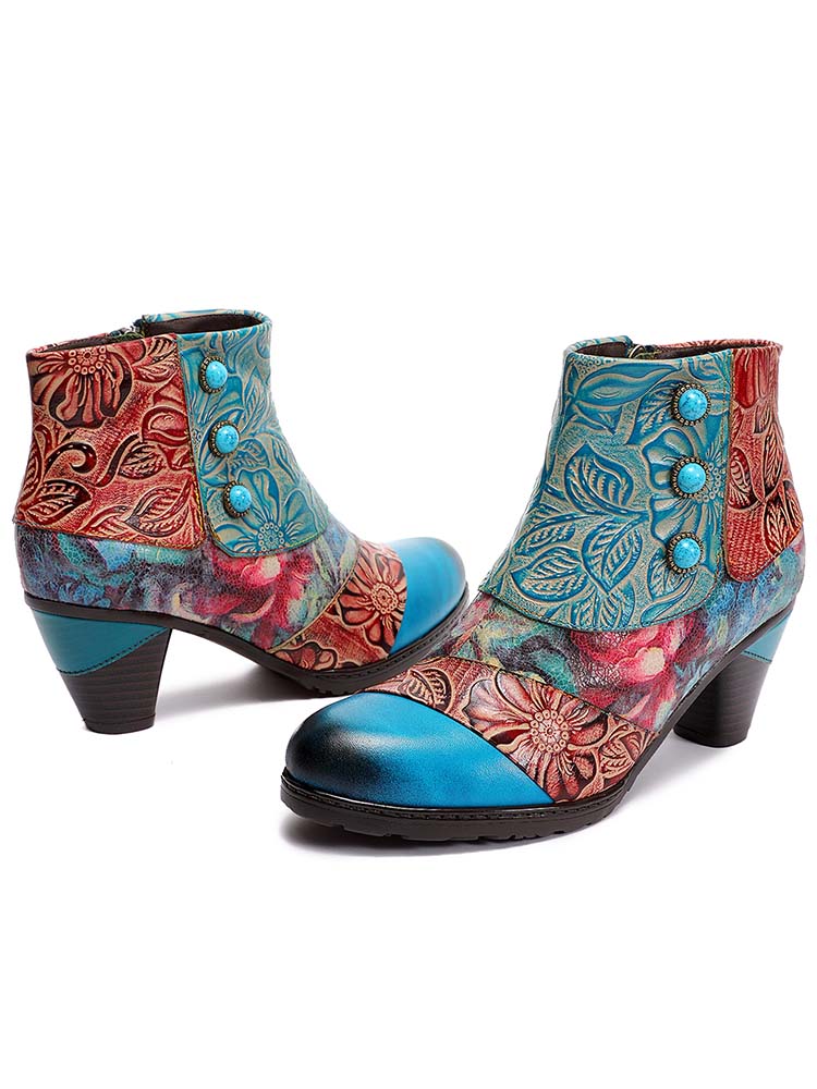 Leanna Vintage Handmade Ankle Boots