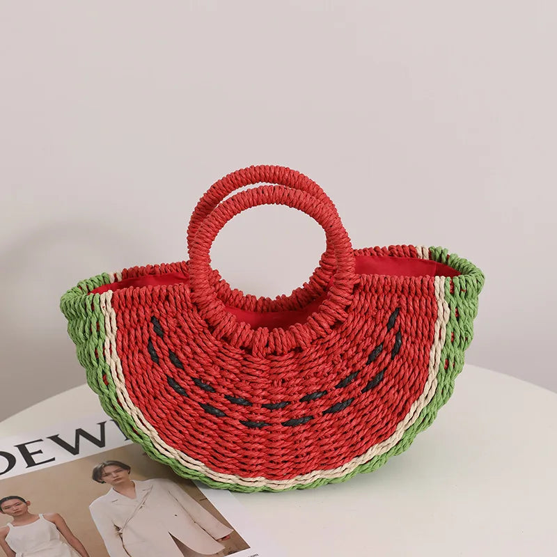 Watermelon Straw Handbag