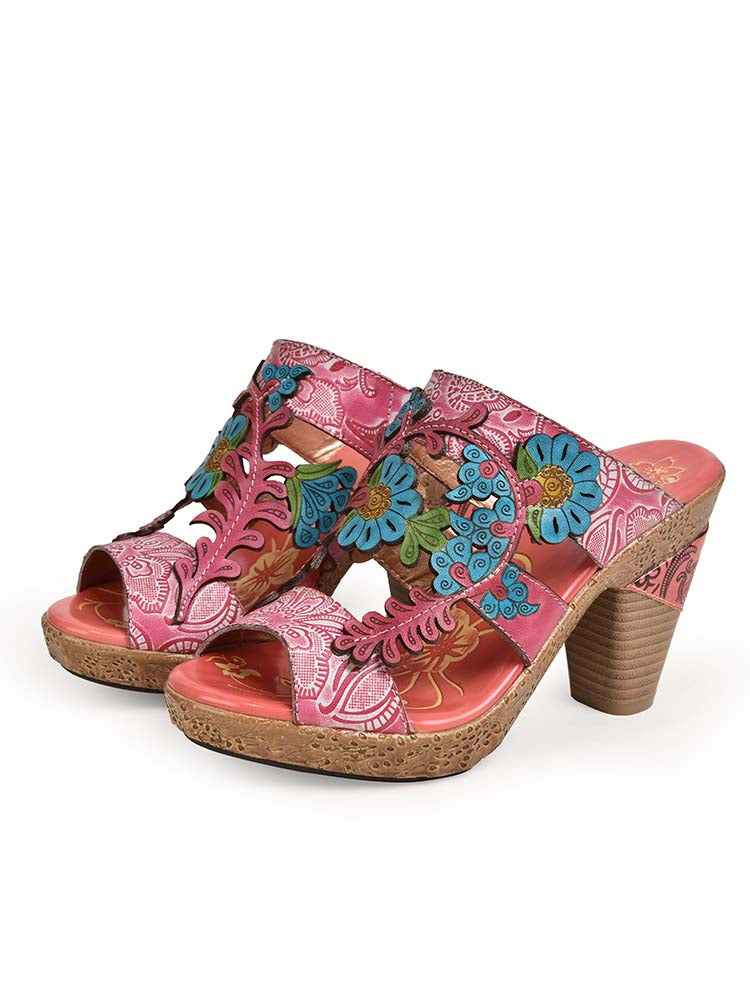 Addyson Fish Mouth Genuine Leather Sandals