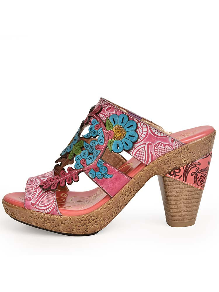 Addyson Fish Mouth Genuine Leather Sandals