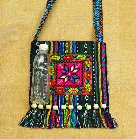 Vintage  Messenger Shoulder Bag w/Embroidery & Tassels