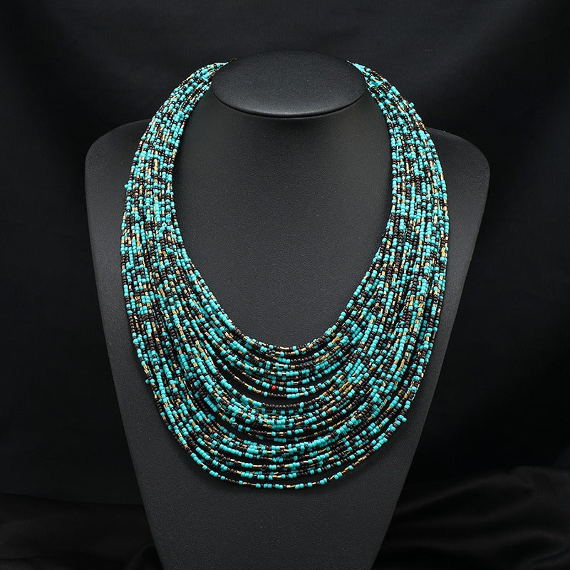 Multi-Layer Seed Bead Necklace