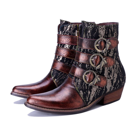 Straps Rebel Ankle Boots