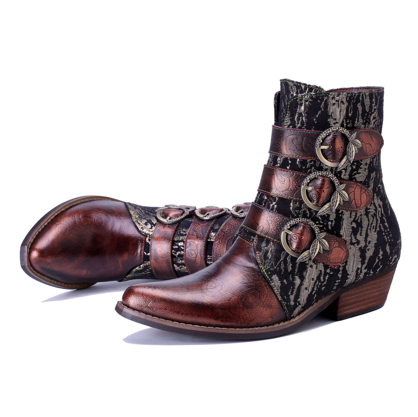 Straps Rebel Ankle Boots